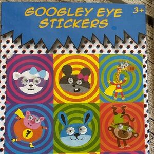 Lot of 196 stickers: googley eye, jungle animals and sea creatures
